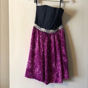 Strapless mini dress